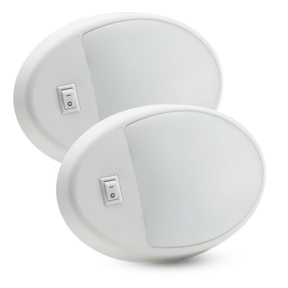 Facon Single Ellipse LED Surface Mount w/ON OFF Switch 12V 3W 210LM dimmable 4000k cool white 2packs