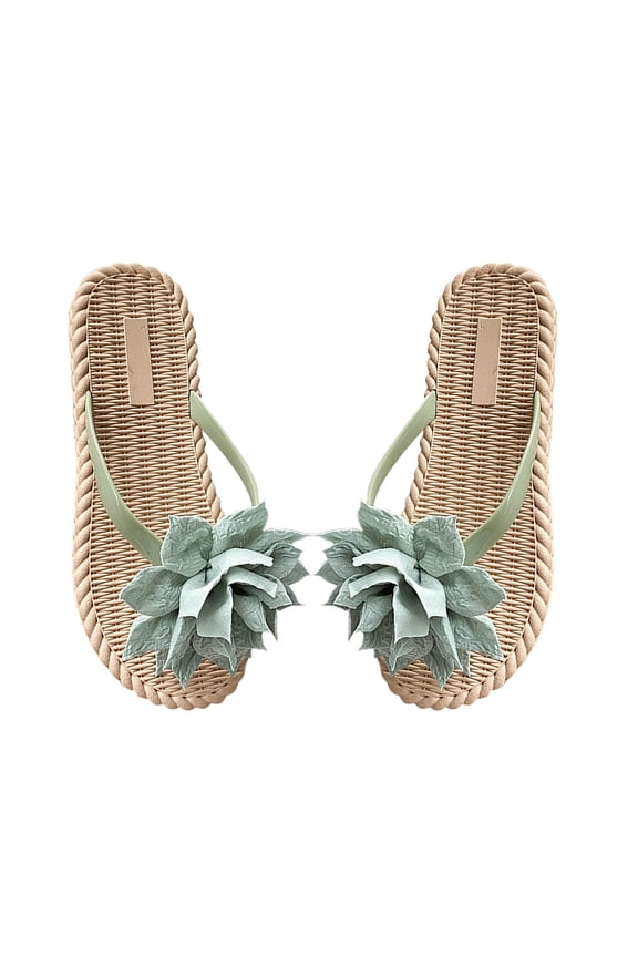 Flower Versatile Flat Bottomed Sandals Herringbone Slippers Summer Beach Sandals