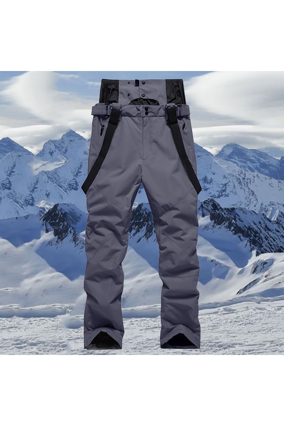 Men's and women's large size ski pants, warm single and double skateboardingwindproof snow loose insulation bib outdoor sports adjustable ski pants