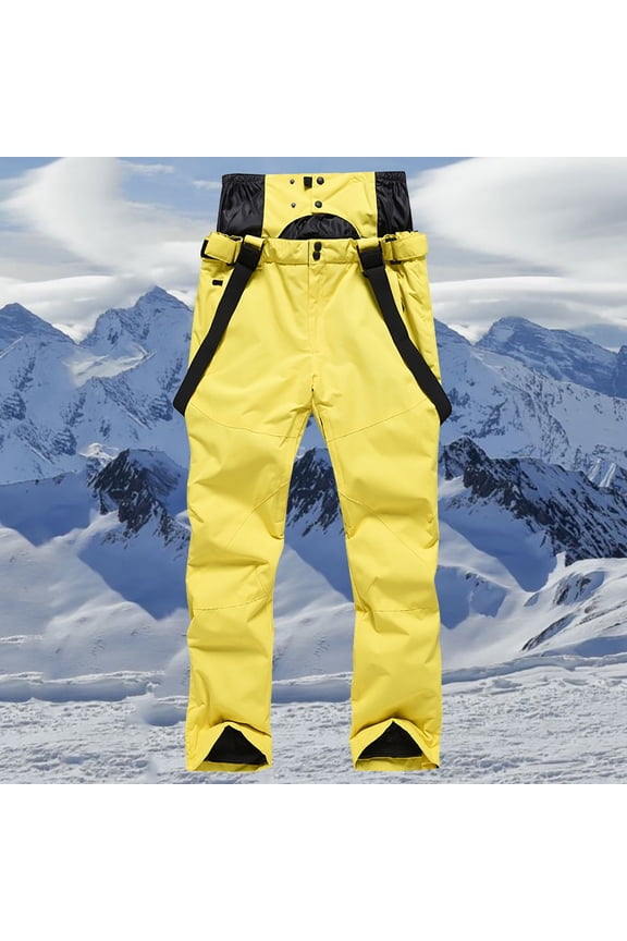 Men's and women's large size ski pants, warm single and double skateboardingwindproof snow loose insulation bib outdoor sports adjustable ski pants