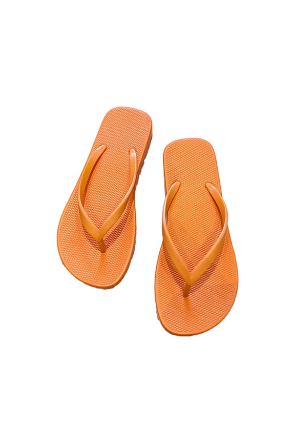 Women Soft Non-slip Solid Color Slippers Beach Summer Outside Flip Flops