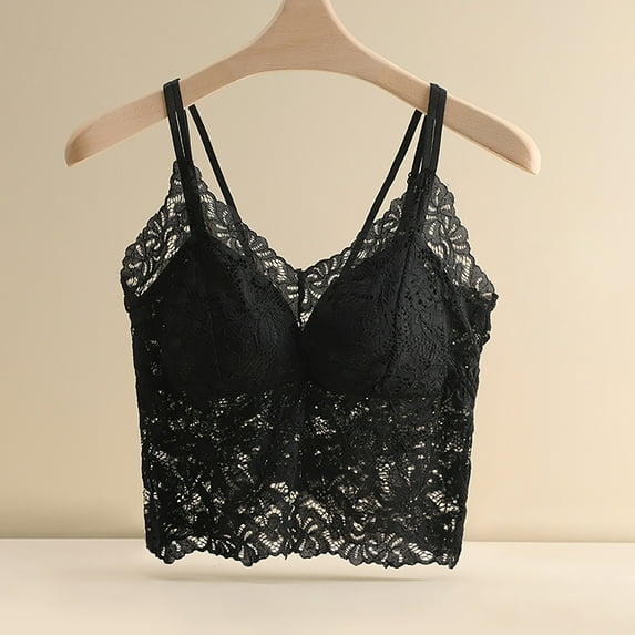 Facrlt Women's one-piece bustier anti-slip underwear , steel ring lace tank top small camisole super book plus size daily bra