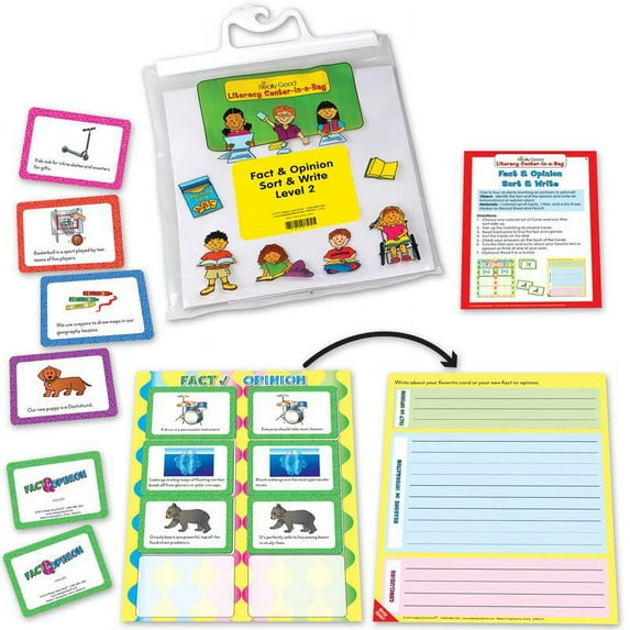 Fact & Opinion Sort & Write Level 2 Literacy Center™