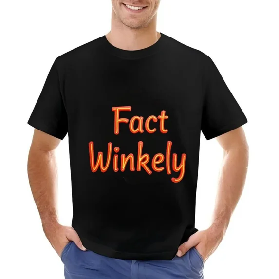 Fact Winkely Stylish Typography Tee Unique Creative Letter Art Unisex T-Shirt up to size 5XL