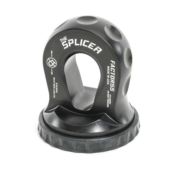 Factor 55 00352-06 Splicer 3/8-1/2" Synthetic Rope Splice-On Shackle Mount - Gray