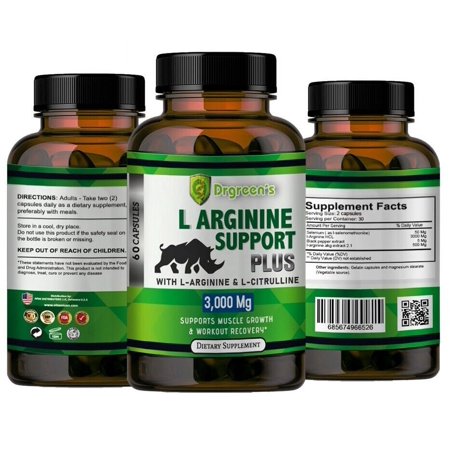 Factor L-Arginine 3000 MG, Extra Strength Nitric Oxide & Circulation Boost 60 Capsule