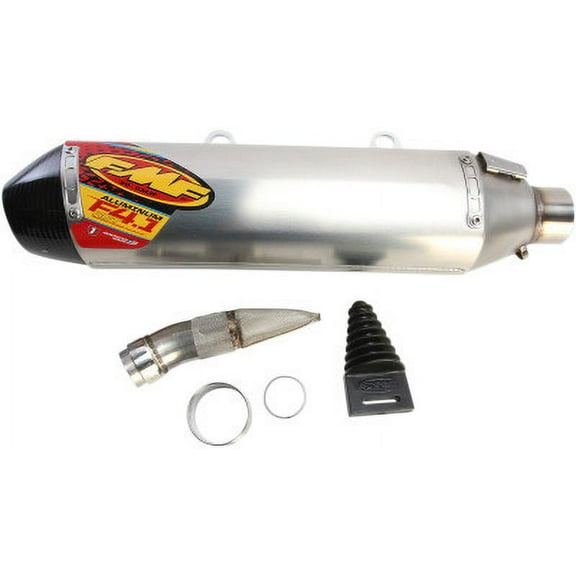 Factory 4.1 RCT Slip-On Exhaust (Aluminum with Stainless Steel Mid Pipe and Carbon Fiber End Cap) Compatible with 16-18 KTM 450SXF