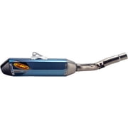 Factory 4.1 RCT Slip-on Exhaust with Titanium Mid-Pipe - Anodized Blue w/ Carbon Fiber End Cap
