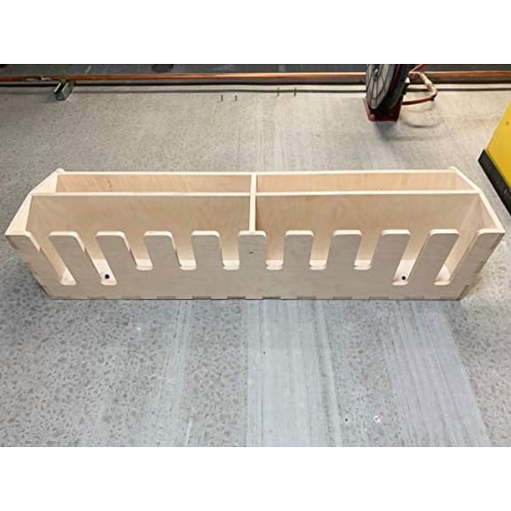 Factory Crafts Cordless Drill Tool Holder Organization Storage Rack Wood Shelf Case Organizer 10-Slot Birch Plywood