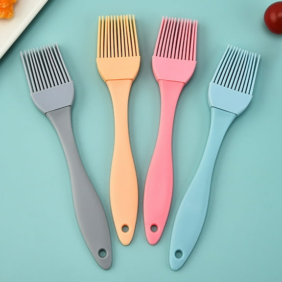 Factory Direct Baking Tools Handle Brush, High Temperature Barbecue Brush, Cake Decorating Brush, Durable Silicone + Sturdy Design, Kitchen Accessories, for Bakers & Grill Enthusiasts, Easy Aestivo
