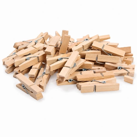 Factory Direct Craft 1.5" Mini Wooden Clothespins, 144 Count