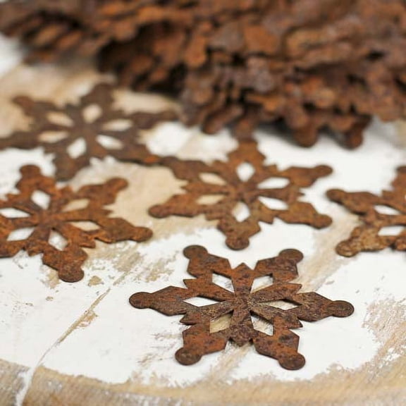 Factory Direct Craft 2" Rustic Tin Snowflake Cutouts (Pack of 100 pieces)