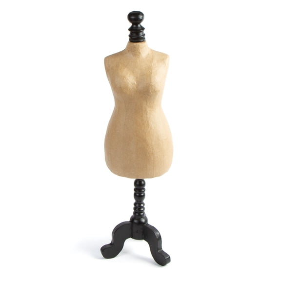 Factory Direct Craft Paper Mache Torso Display Mannequin, Unfinished Dress Form for Jewelry Display, DIY Crafts, Painting & Home Dcor