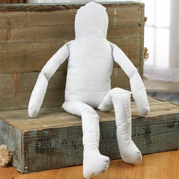 Factory Direct Craft Pre-Stuffed Natural Muslin Doll Body, 27 Inch Primitive Doll Making Form