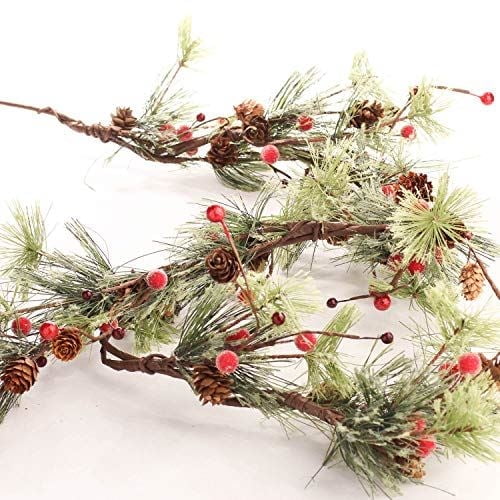 Factory Direct Craft 4' Holiday Artificial Pine Garland with Pinecones & Berries, Faux Christmas Garland for Mantels, Stair Railings & Holiday Dcor