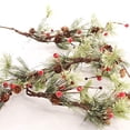 thumbnail image 1 of Factory Direct Craft 4 Foot Long Winter Brush Pine Garland with a Mixture of Red, Burgundy, and Frosted Red Berries and Natural Pinecones, 1 of 3