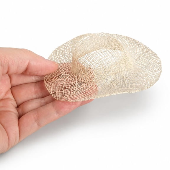 Factory Direct Craft 4 Inch Sinamay Open Weave Doll Hats, Set of 12