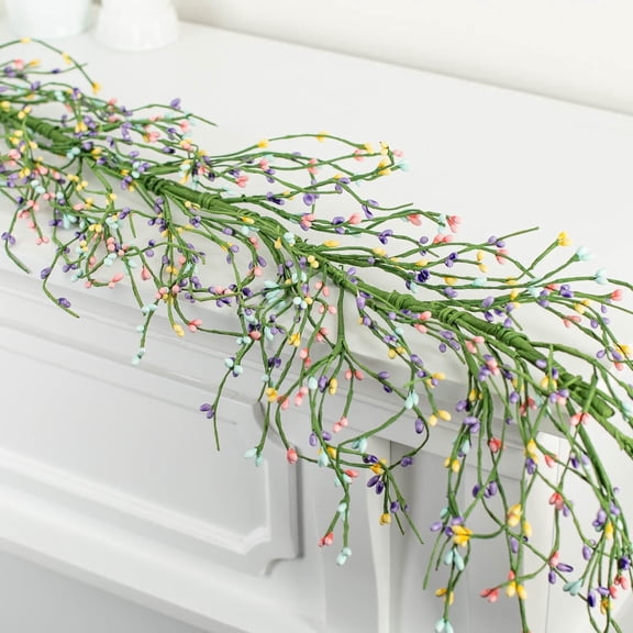 Factory Direct Craft 54″ Spring Pastels Pip Berry Garland – Rustic Indoor Fall & Country Decor