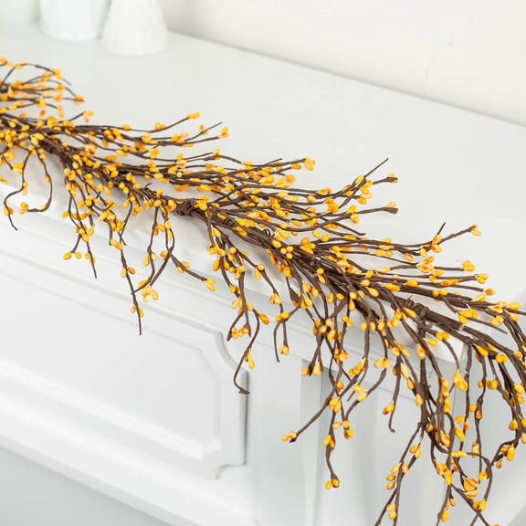 Factory Direct Craft 54″ Yellow Pip Berry Garland – Rustic Indoor Fall & Country Decor