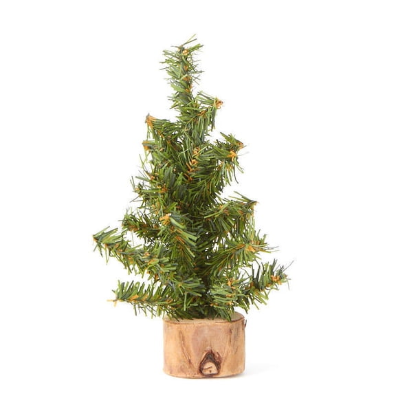 Factory Direct Craft 6 Inch Pine Trees Artificial Trees in Wood Bases 6 Count