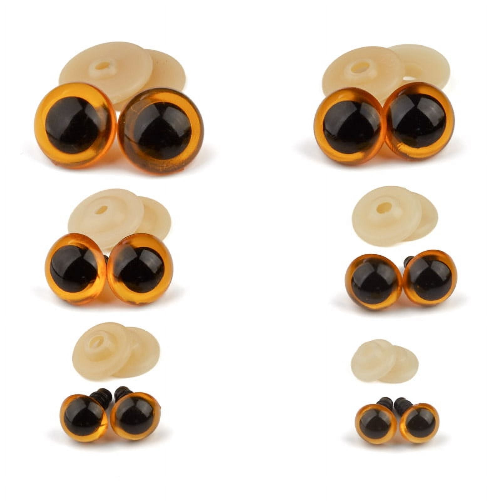 Factory Direct Craft Assorted Bulk Amber Round Teddy Bear Eyes | Set of 48
