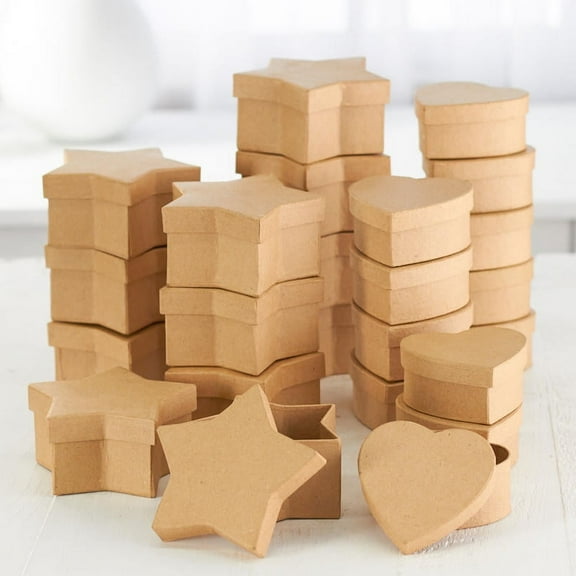 Factory Direct Craft Bulk Assorted Paper Mache Boxes
