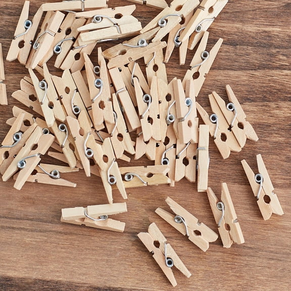 Factory Direct Craft Bulk Case of 9000 Mini Wood Clothespins