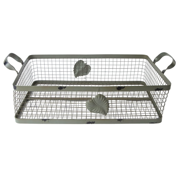 Factory Direct Craft Distressed Wire Tray With Handles
