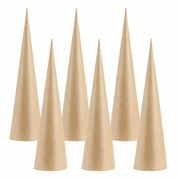 Factory Direct Craft Extra Large Paper Mache Doll Cones, Set of 6, 24 Inch Unfinished Craft Forms