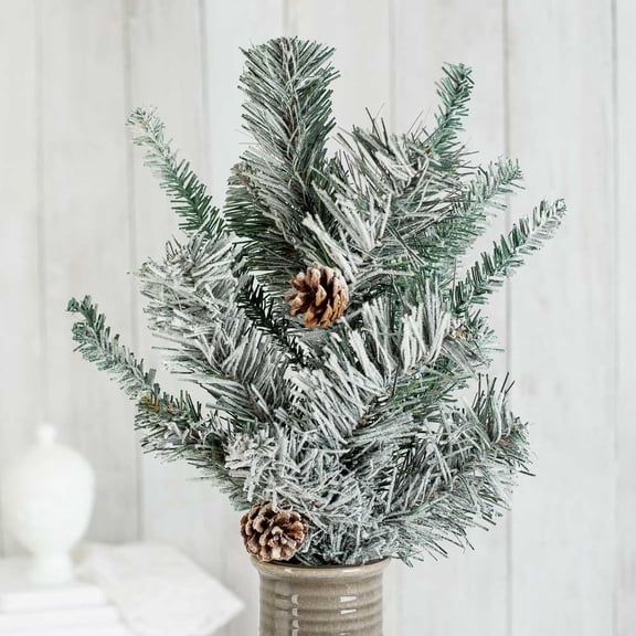 Factory Direct Craft Flocked Snowy Artificial Pine Sprays - Set of 3