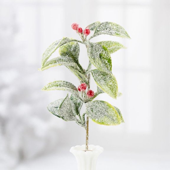 Factory Direct Craft Frosted Artificial Laurel Leaf Spray