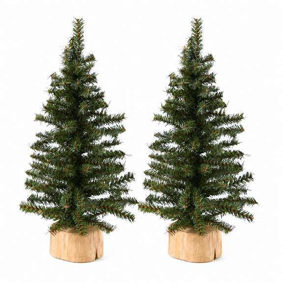 Factory Direct Craft 12" Artificial Canadian Pine Trees Package of 2
