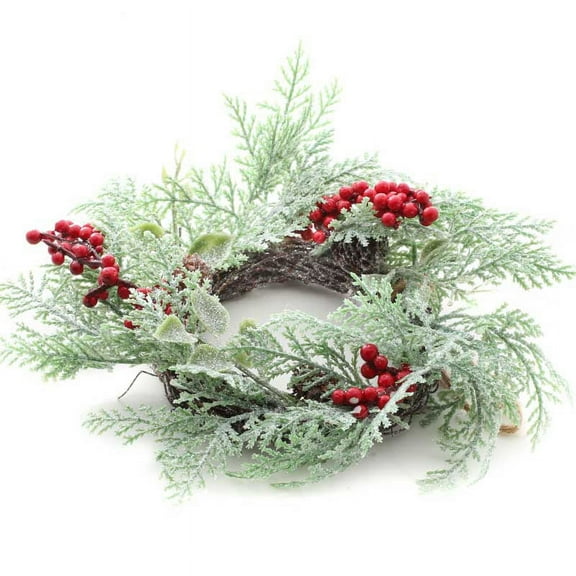 Factory Direct Craft Group of 3 Sparkling Artificial Cedar and Berry Wreaths
