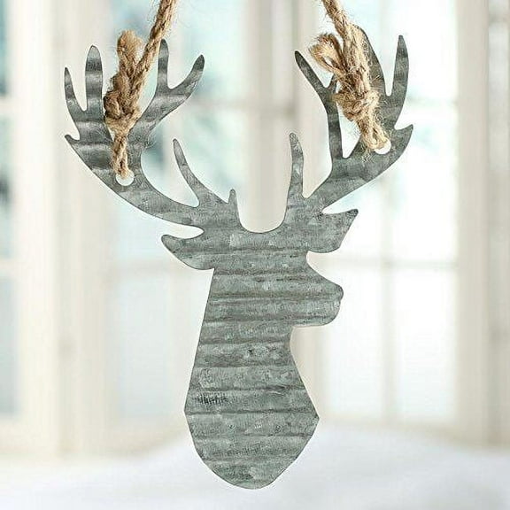 Factory Direct Craft Group of 6 Galvanized Corrugated Metal Snowflake Ornaments