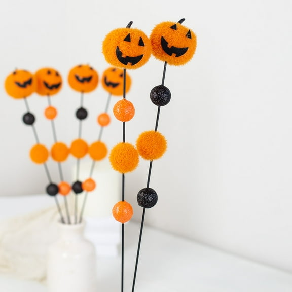 Factory Direct Craft Halloween Jack O' Lantern Picks - Perfect for Party Favors, Treats (6 Pack)