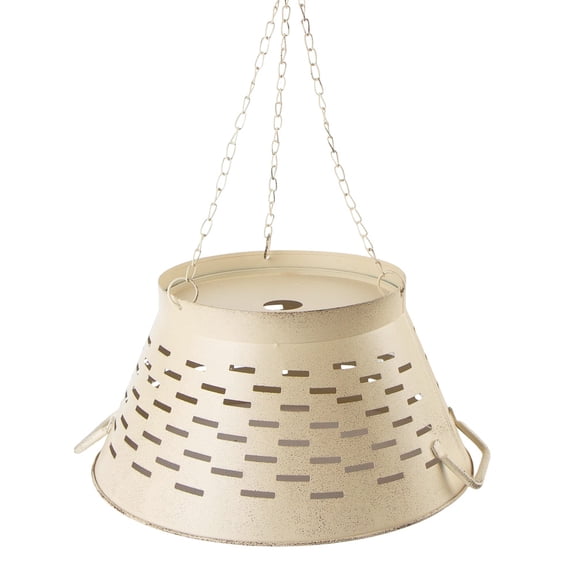 Factory Direct Craft Hanging Tuscan White Washed Metal Olive Tub Lamp Shade