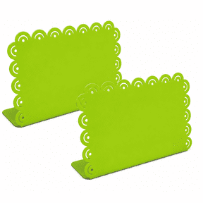 Factory Direct Craft Lime Green Scalloped Horizontal Enamel Picture Frames, 10-3/4 x 7-1/4 Inches, Set of 2