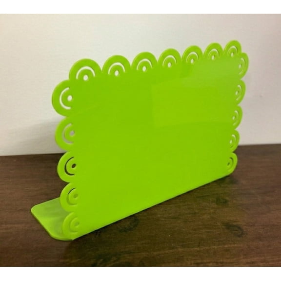 Factory Direct Craft Lime Green Scalloped Horizontal Enamel Picture Frames Set of 2