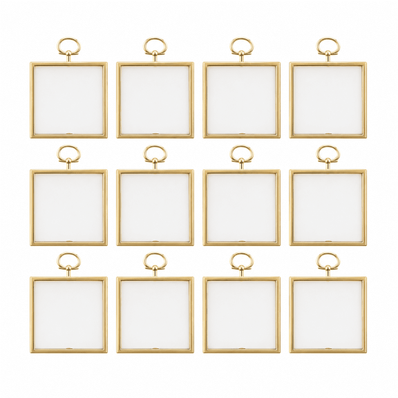 Factory Direct Craft Mini Gold Square Plastic Frames, Set of 12, 2.5 Inch Craft Display Frames