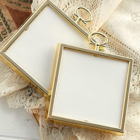 Factory Direct Craft Mini Gold Square Plastic Frames Decorative Craft Set of 4