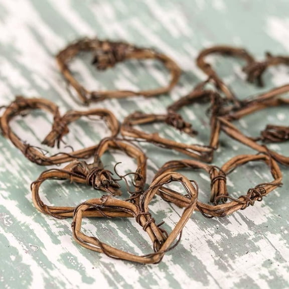 Factory Direct Craft Miniature Grapevine Hearts, Set of 6, 1 Inch Rustic Twig Bowl Fillers