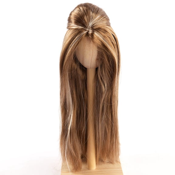 Factory Direct Craft Monique Synthetic Mohair Brown Bleach Blonde London Doll Wig, 8-9 Inch Doll Head Size