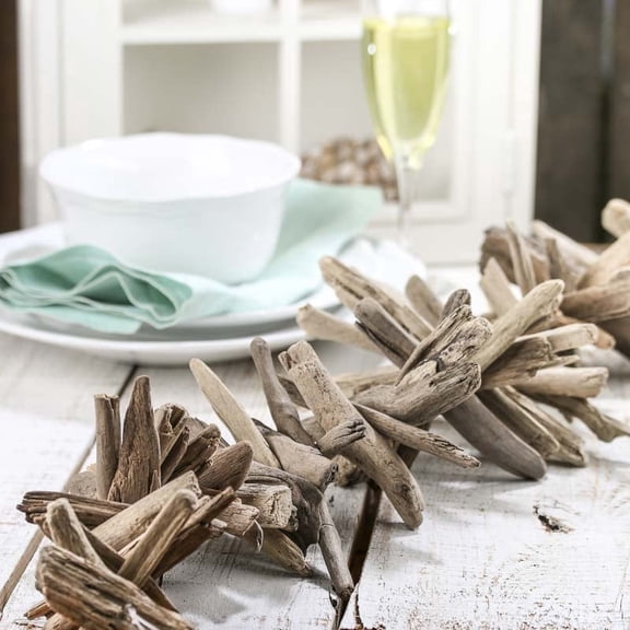 Factory Direct Craft Natural Weathered Driftwood Garland, 57 Inch Coastal Wood Home Decor