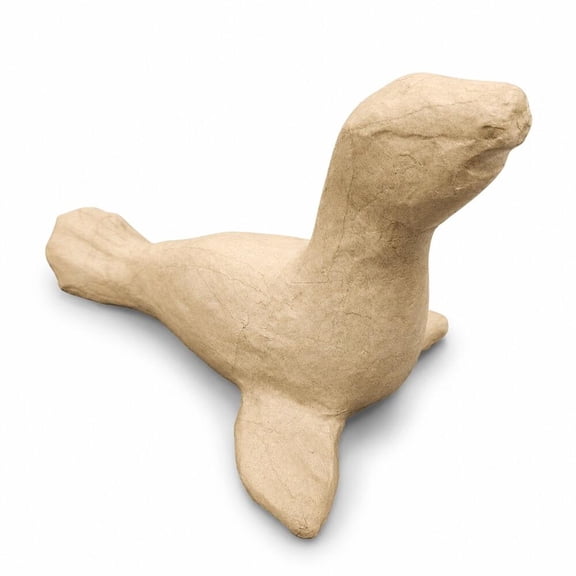 Factory Direct Craft Paper Mache Sea Lions Set of 3 Unfinished DIY Craft for Painting and Decorating
