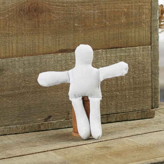 Factory Direct Craft Pre-Stuffed Natural Muslin Doll Bodies, Set of 6, 5 Inch