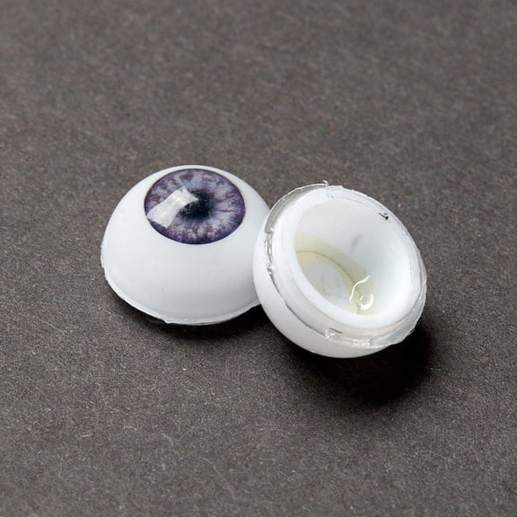 Factory Direct Craft Realistic Lavender Half Round Doll Eyes, 3 Pairs