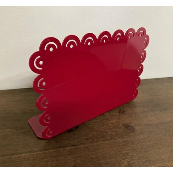 Factory Direct Craft Red Scalloped Horizontal Enamel Picture Frames Set of 2