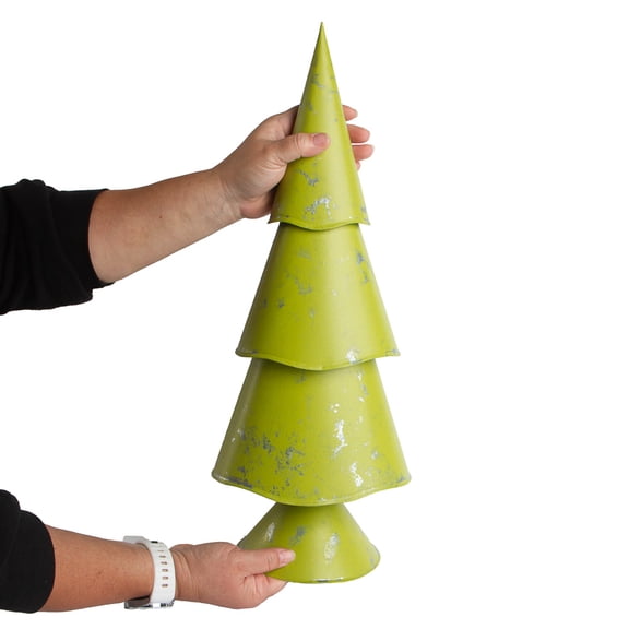 Factory Direct Craft Rustic Lime Green Metal Tabletop Tree