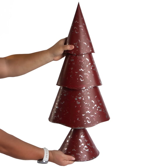 Factory Direct Craft Rustic Red Metal Tabletop Tree