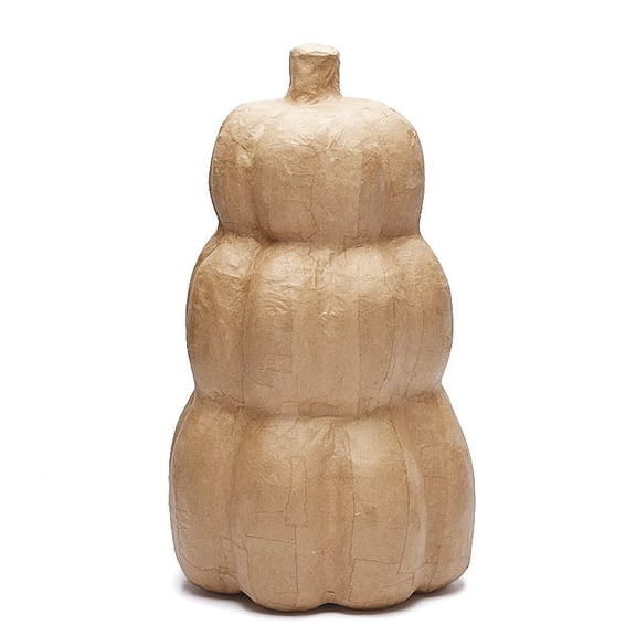 Factory Direct Craft Triple Stacked Paper Mache Pumpkin Unfinished DIY Craft for Painting and Decorating